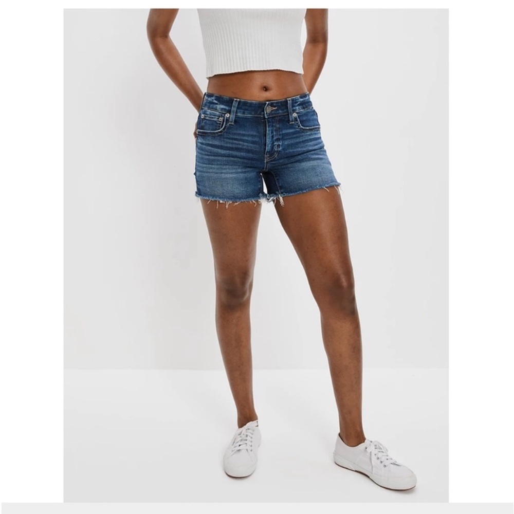 American Eagle Super Stretch Midi Jean Shorts sz 6